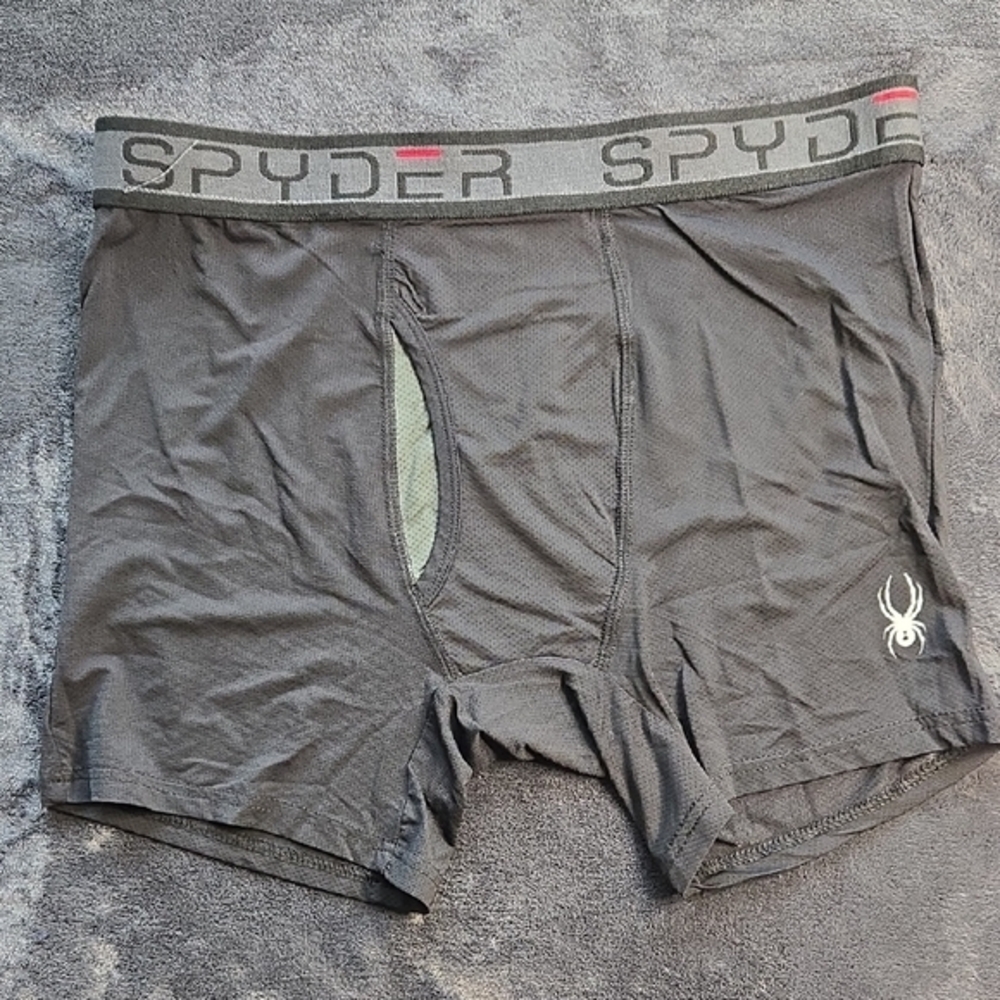 Spyder Gray Performance Boxer Briefs - Picture 1 of 4
